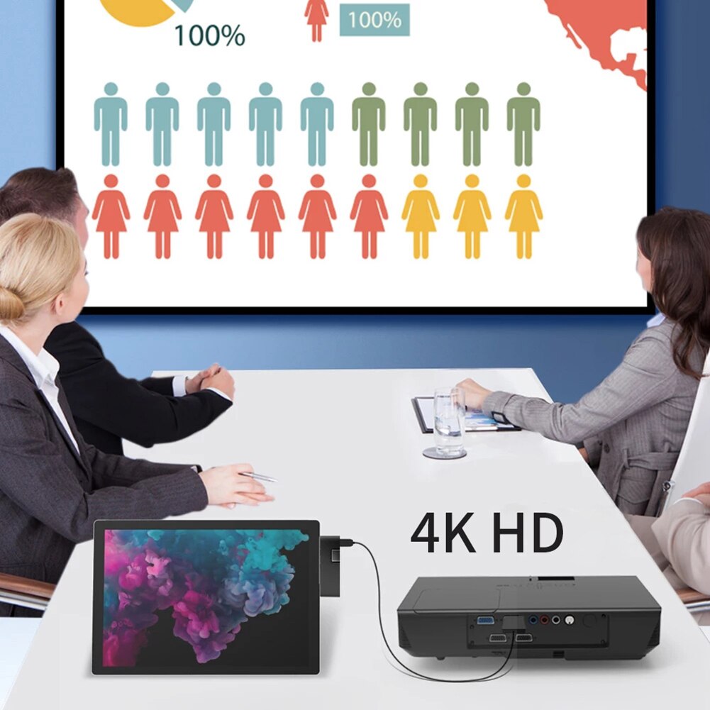 Hard Disk Drive External Enclosure Docking Station Hub 4K Compatible USB 3.1 for Adapter Casefor Surface Pro 4 5 6