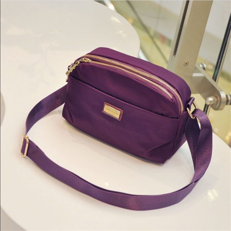 bolso de nylon para mujer, bolso Oxford impermeable, paquete con ranura para un hombro, bolso de ocio