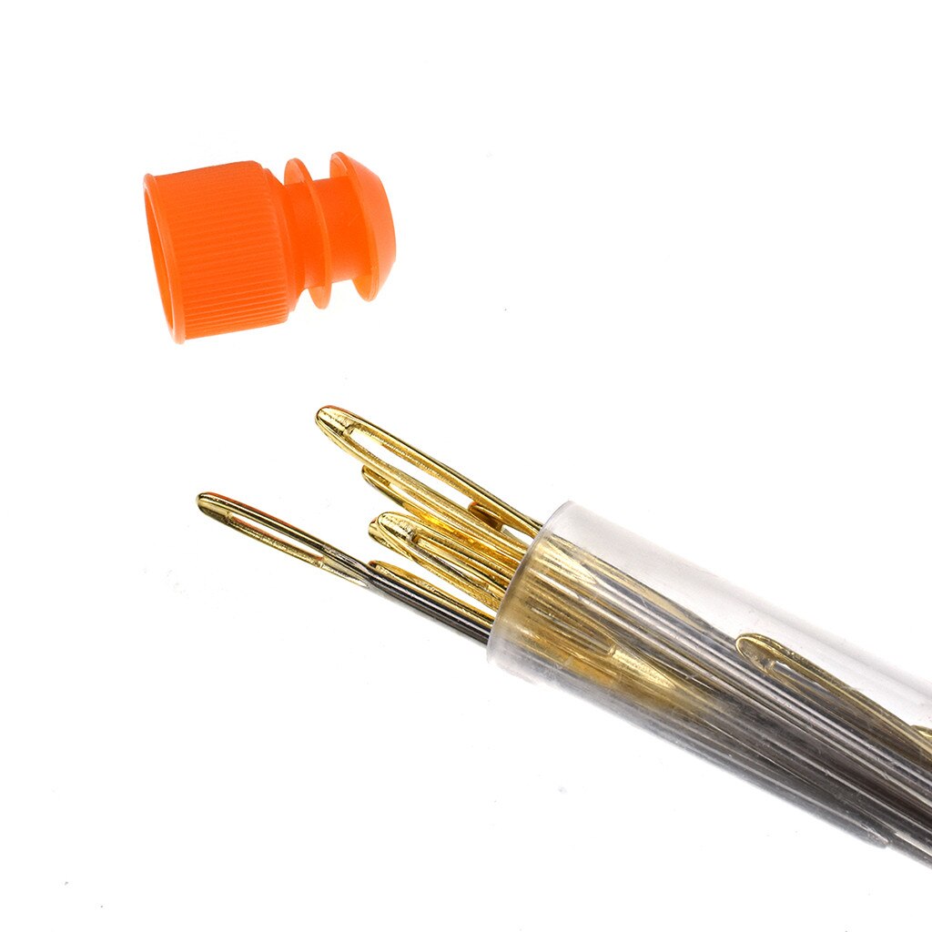 Large-Eye Blunt Needles 12 Piece Stainless Steel Yarn Knitting Sewing Cross Stitch Needles Craft DIY Weave Embroidery Tools