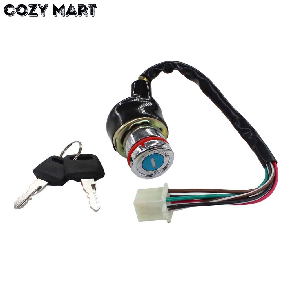 Motorcycle Ignition Switch 3 Position 6 Wire With 2 Keys fit for Harley Bobber Scooter Chopper ATV Go Kart