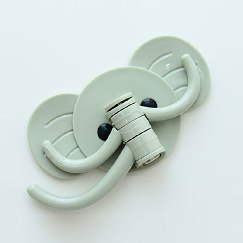 Elephant Nose 3 Hooks Useful Storage Wall Hanger Self Adhesive Hooks Door Sticky Hanger Home Office Bathroom Supplies