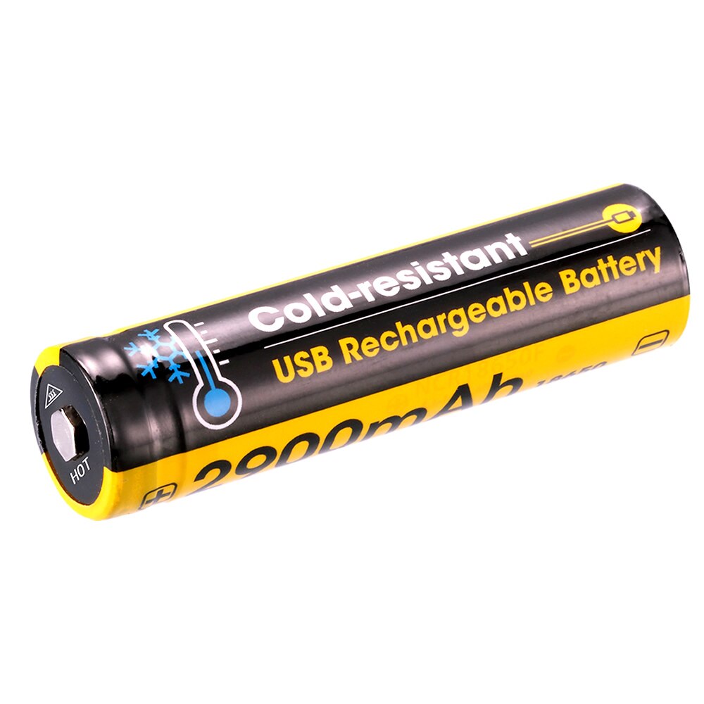 Nitecore NL1829RLTP 2900 Mah 18650 Koude Bestendig Usb Oplaadbare Li-Ion Batterij Voor Bevriezing Omgevingen Ingebouwde Lading Poort: 2900mAh NL1829RLTP