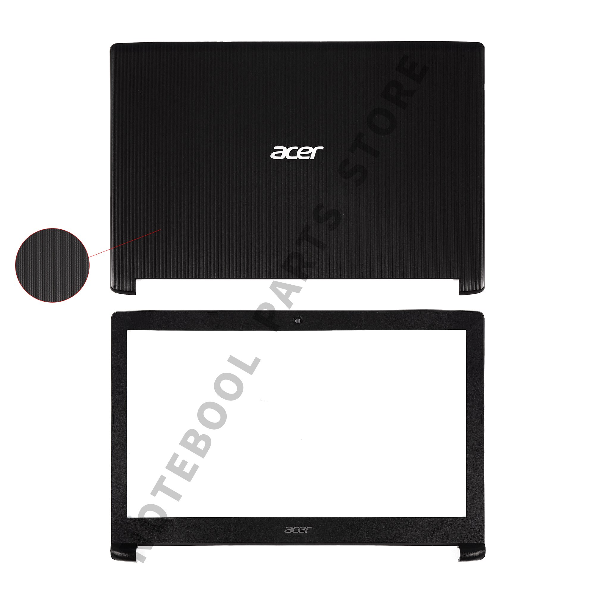 Cubierta trasera/bisel/bisagras para portátil Acer Aspire 5, A515-51, A515-51G, A515-41G, A315-33, A315-51, A315-53,: AB Cover 1