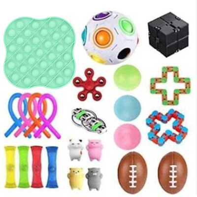 Fidget toys Suit Stress Relief Toys Autism Anxiety Relief Stress Bubble Fidget Sensory Decompression Toy for Kids Adults: set2