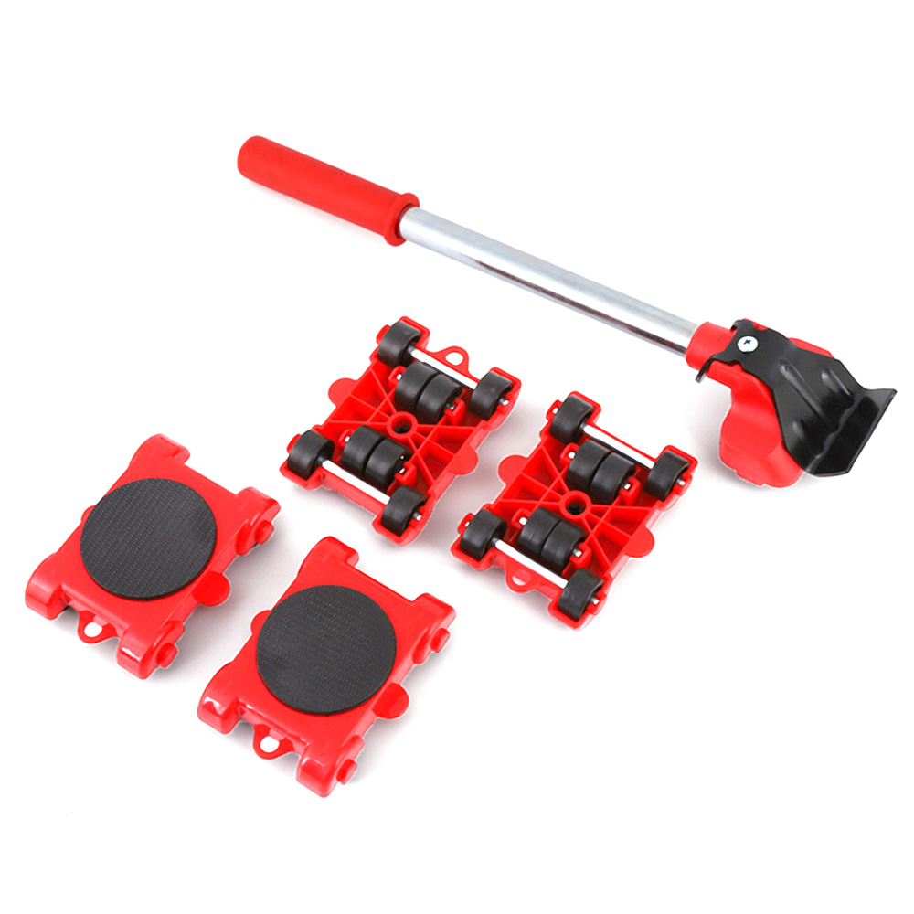 5 Teile/satz Heavy Duty Möbel Heber Mover Roller mit Rad Bar Moving Gerät Hebe Helfer Möbel Moving Transport Werkzeug