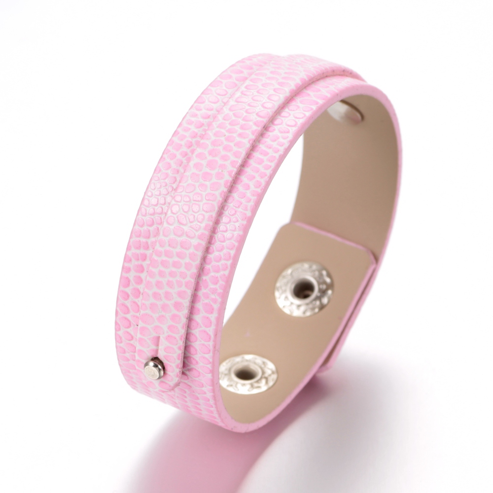 15 färgade läderarmband och armband gör-det-själv-tryckknappar, smycken som passar 18mm tryckknappar  sz0370f: Sz0370m