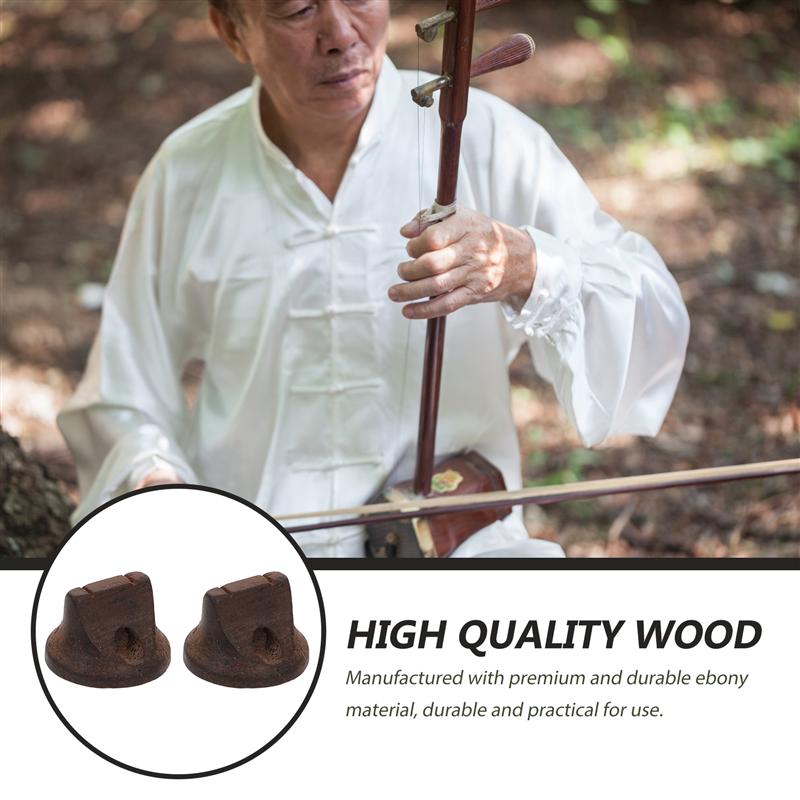 2Pcs Ebony Erhu Bridges Erhu Parts Erhu Bridges Erhu Practical Bridges for Erhu Performance