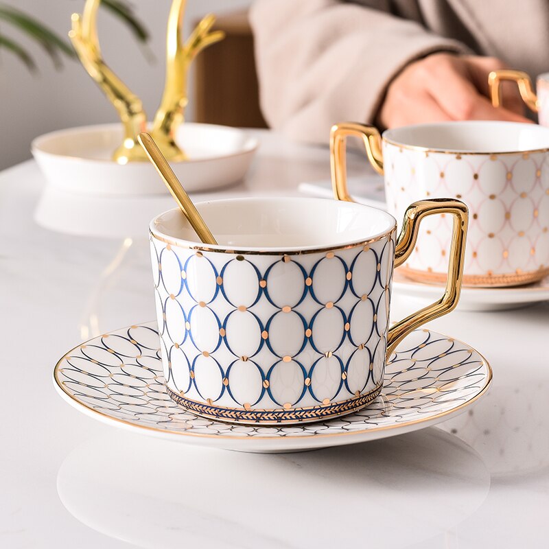 Tea Cup Saucers Bone China Teacups Coffee Cups Coffee Cup Saucers Set Mug Coaster Dish Set Office Tea Set Home Coffee Set