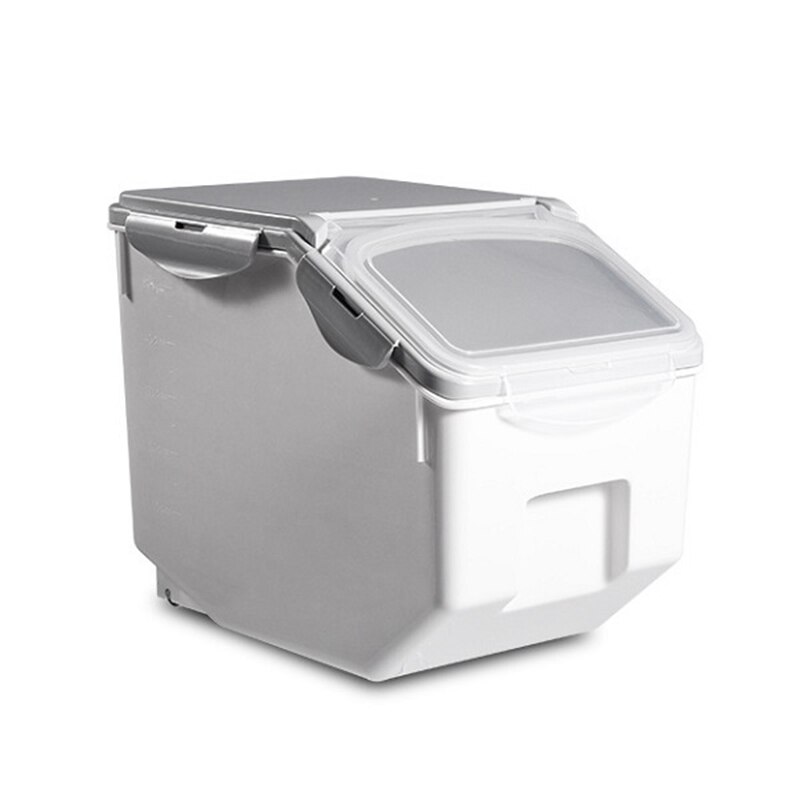 10Kg Rice Storage Box with Seal Locking Lid Food Sealed Grain Container Portable Organizer for Kitchen Utensils: violet