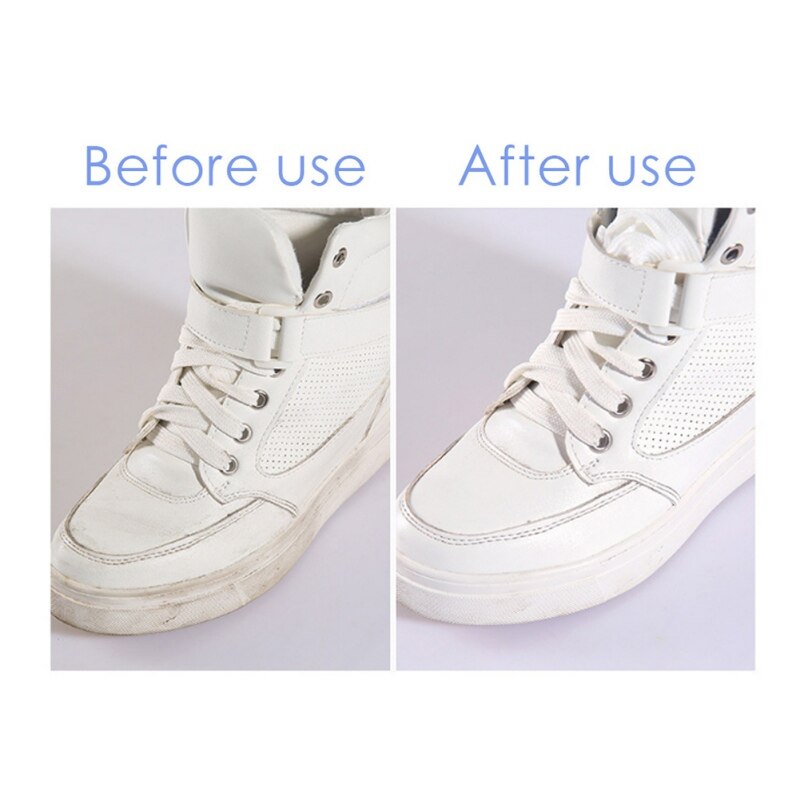 Tragbare Weiß Schuhe Reiniger Mit Schuh Pinsel Bleichen Erfrischt Polnischen Reinigung Werkzeug Für lässig Leder Schuh Turnschuhe 50ml # L