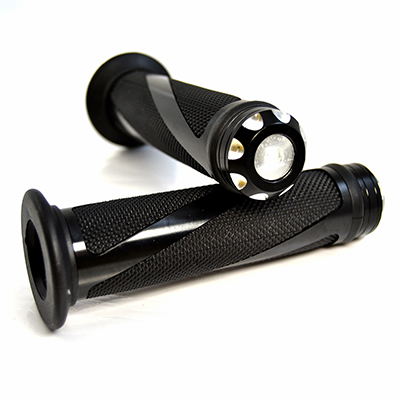 Empuñadura de manillar de motocicleta, accesorio para Kawasaki Z800 Z750 Z900 Z250 ER6N ER6F NINJA 7/8 300 ZX6R ZX9R ZX12R, 400 ", 22mm: Negro