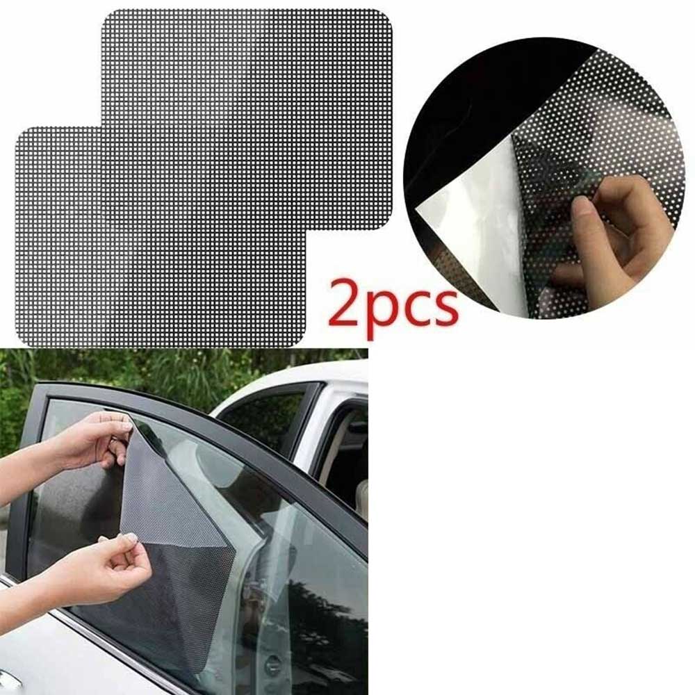 2 Stks/set Auto Side Window Zonneschermen Elektrostatische Sticker Pvc Zonnebrandcrème Film Stickers Cover Herbruikbare Screen Isolatie Film