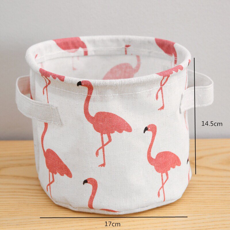 cotton linen large Round Collapsible Laundry Basket Dirty Clothes Organizer Toys Storage Box Bin Bucket Hamper With Handles: color 21