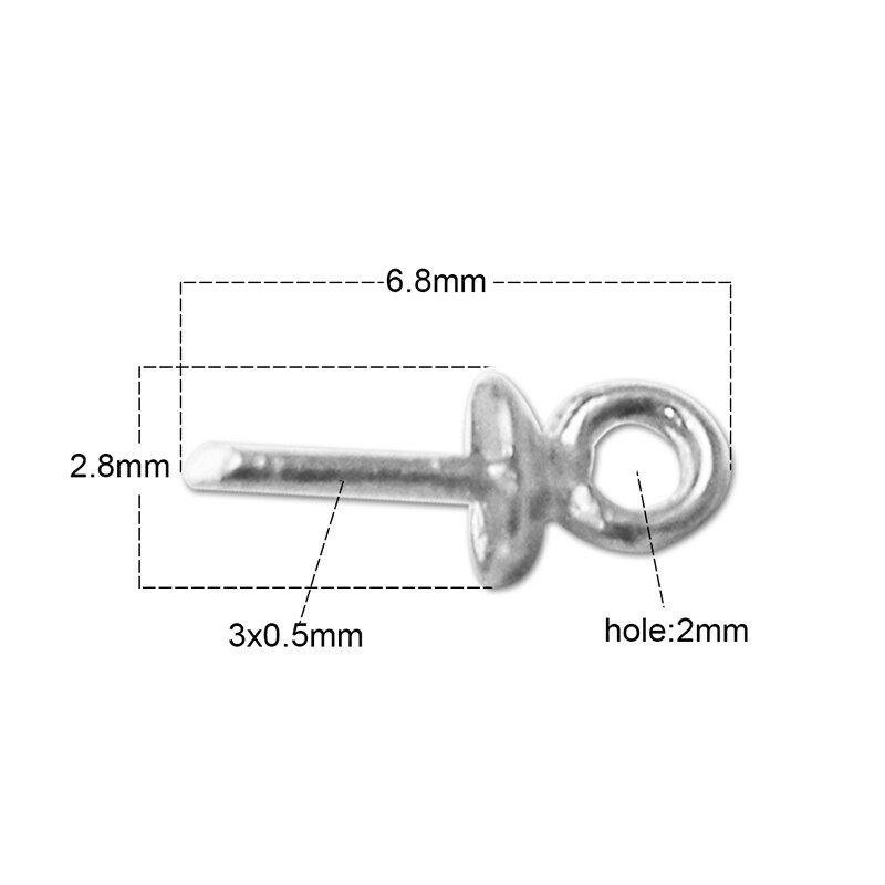 Beadsnice 925 Stering Silver Bail Connectors pendant bail connector pendant beads cap 10pcs per lot