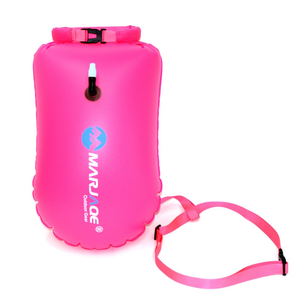 Swim Float Premium Waterproof Inflatable Dry Bag Open Water Swimmers Swimming Buoy: Pink