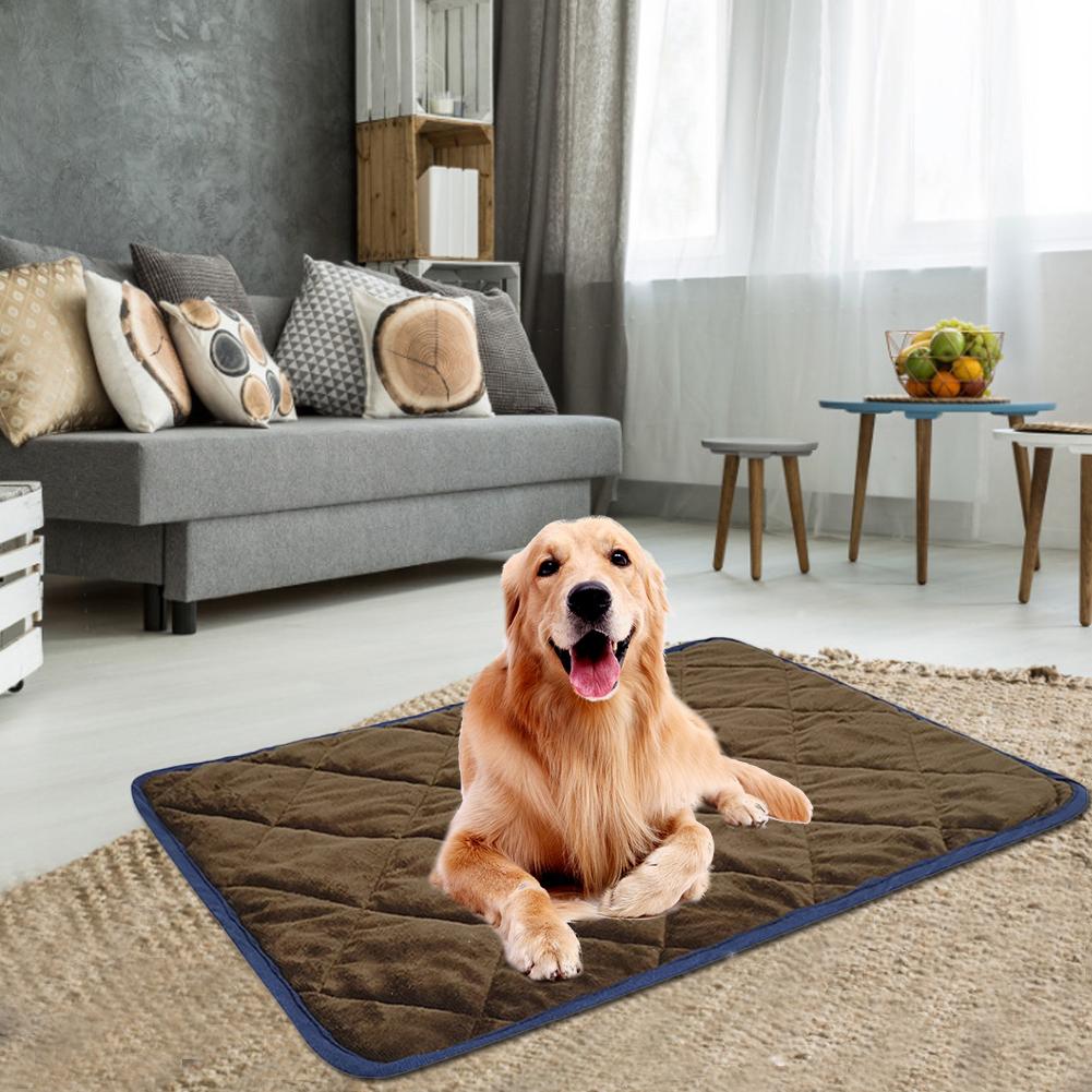 Dog Bed Self Heating Pads Upgrade Silent 5-layer Plush Winter Warm Pet Blanket Mat For Small Medium Dogs Cats Pet Supplies