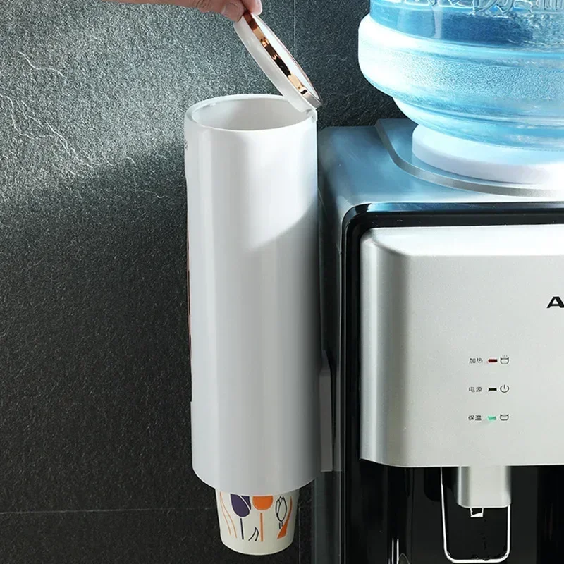 Vægmonterede/skrivebordsmodeller plastik papkrusdispenser husholdnings engangs kopopbevaringsstativ kaffekop- og tekopopbevaringsstativ