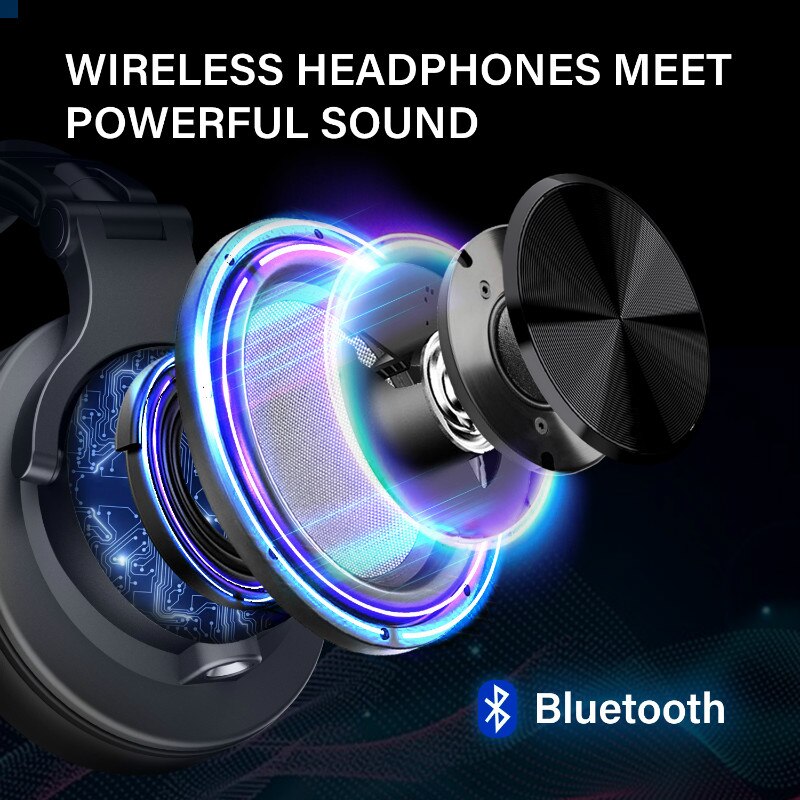 Oneodio fusão profissional com fio estúdio dj fones de ouvido + sem fio bluetooth 5.0 fone alta fidelidade estéreo monitor com microfone