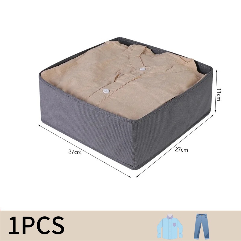 Organizador de ropa interior, caja de almacenamiento para sujetador, bragas, calcetines, cajas de almacenamiento, armario para dormitorio, organizador de ropa, separador de cajón plegable: Verde militar