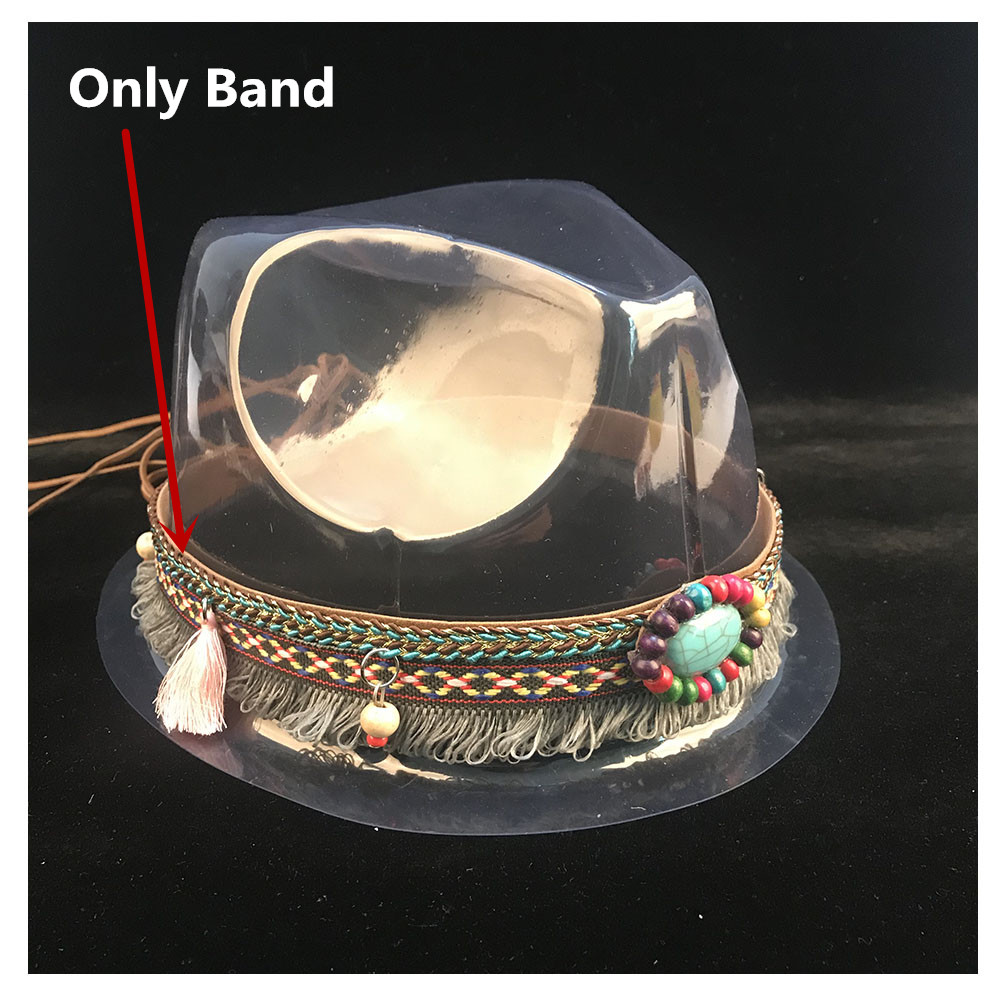 Men Women Fedora Hat With Belt Wide Brim Hat Ladies Winter Hat Pop Jazz Hat: Sz2