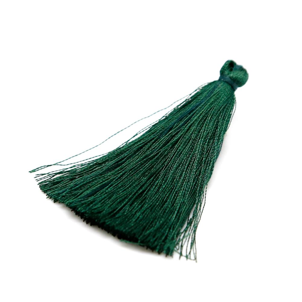 65mm Reiche Farbe Chinesische Handgemachte Kalender Vorhang Quaste Fransen links Makramee Anhänger DIY Schmuck Zubehör Machen 10 Stck: dunkel Grün