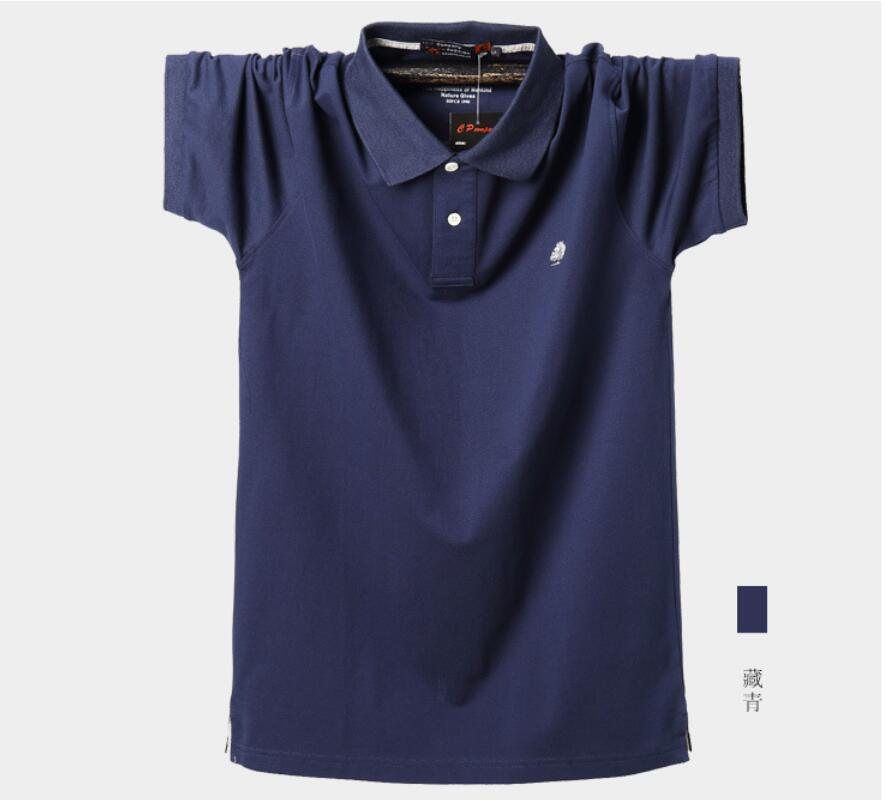 Men Summer Short Sleeve Casual POLO Shirt Men Solid Color Business Brand Pure Cotton Polo Shirts Men