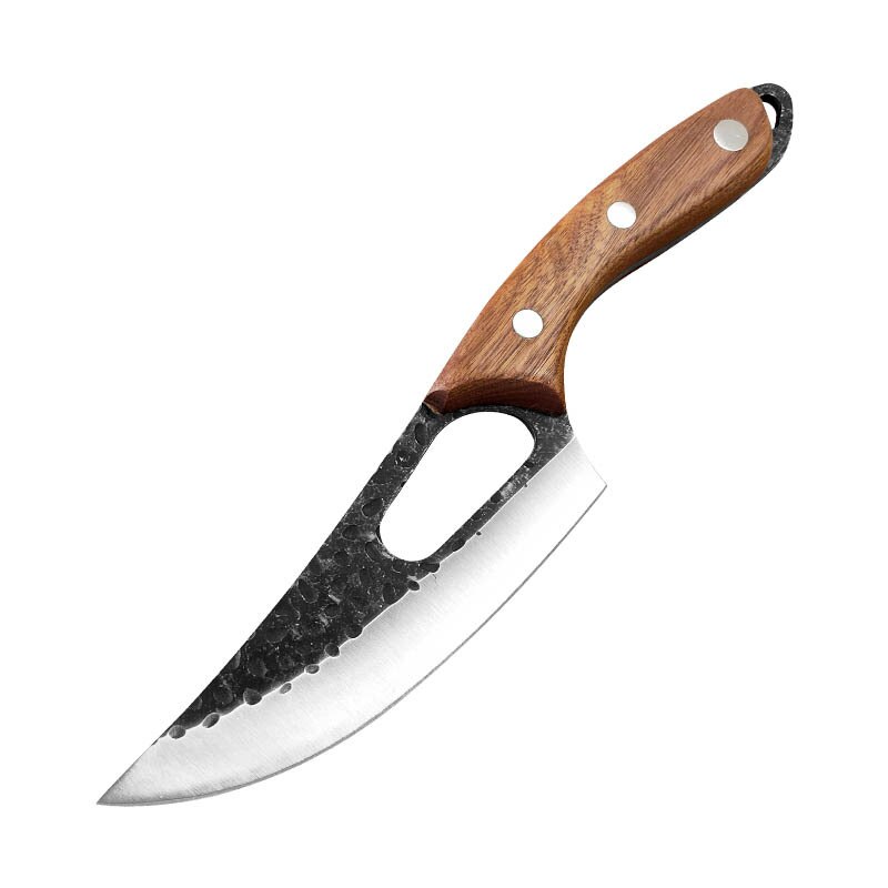 Hand Forged Boning Knife with Sheath Chef Knife Kitchen Knives Sharpener High Carbon Steel Cleaver Knife Multipurpose Knives: Boning knife 1