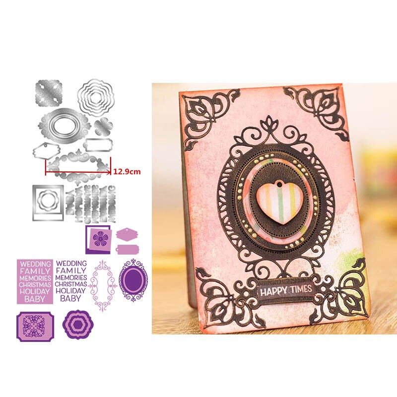 Mini tasku kehykset albumit vesiputous kortit välilehdet sivut metallin leikkaus kuolee diy scrapbooking käsityö paperikortteja: Kuva 1