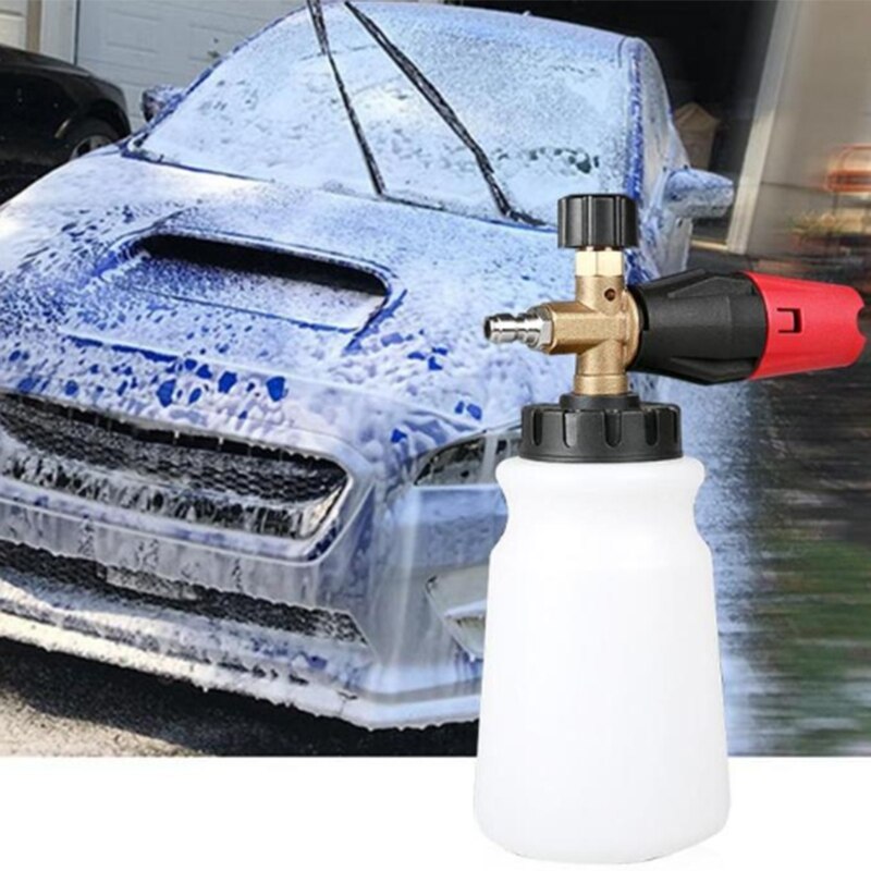 1/4 Adjustable Snow Foam Lance Washer Bottle High Pressure Car Wash Jet Bottle Adjustable Foam Nozzle Open Column Shape