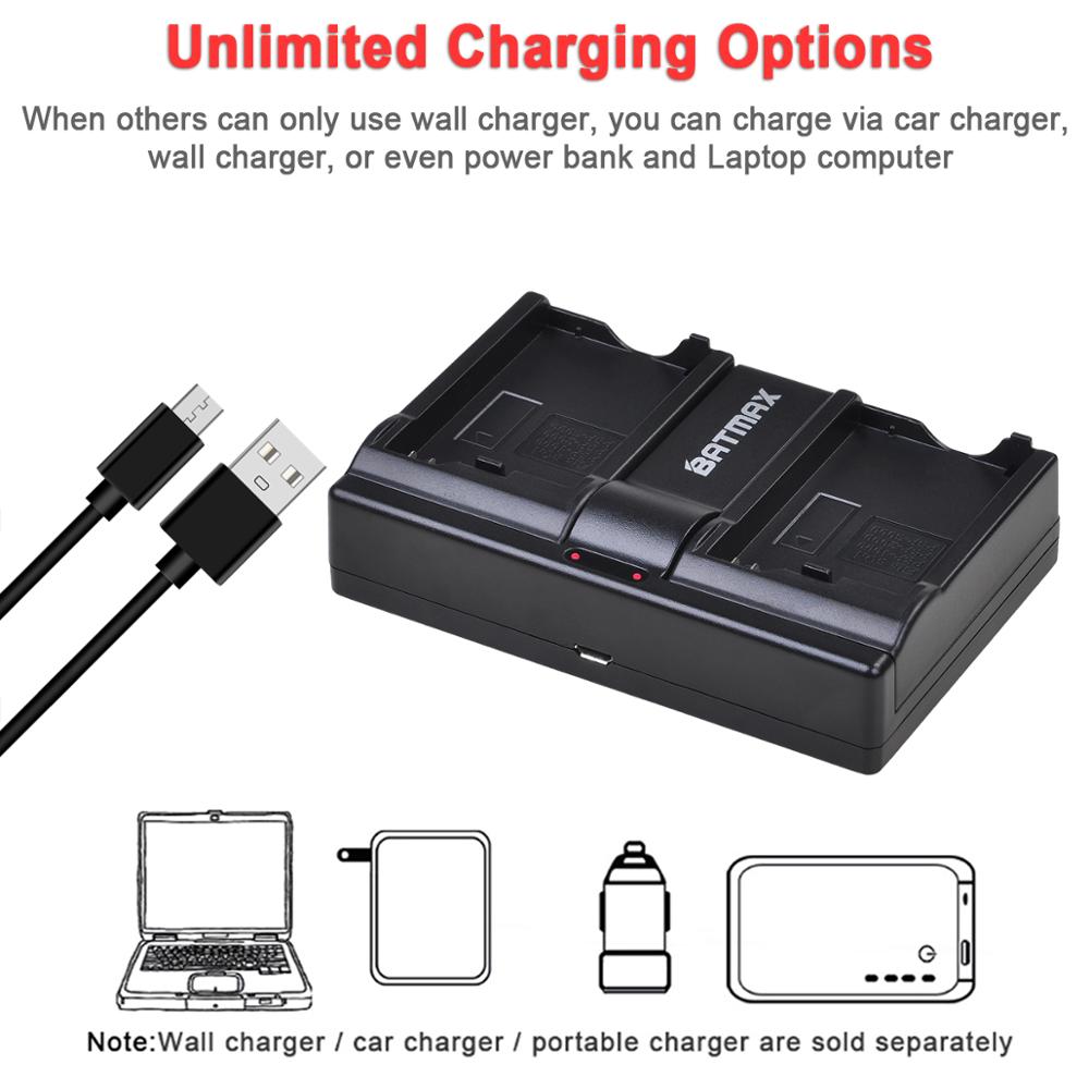 Batería de 3,6 V 2400mAh PSP 2000 PSP-2000 + cargador USB Dual para Sony PSP Slim portátil Playstation PSP-2000 PSP-2001, 4 Uds.