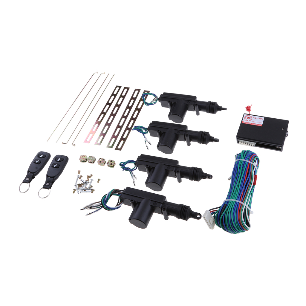 Keyless Entry System With Two 2-Button Remotes & 4 Door Lock Actuators - Central Locking System