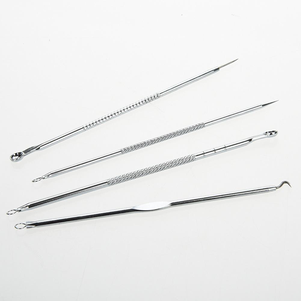 4 pc mee-eters reiniger remover comedonen acne schoonheid vlekjes tool set extractie mee-eter tool reinigings removers  h7 u 0