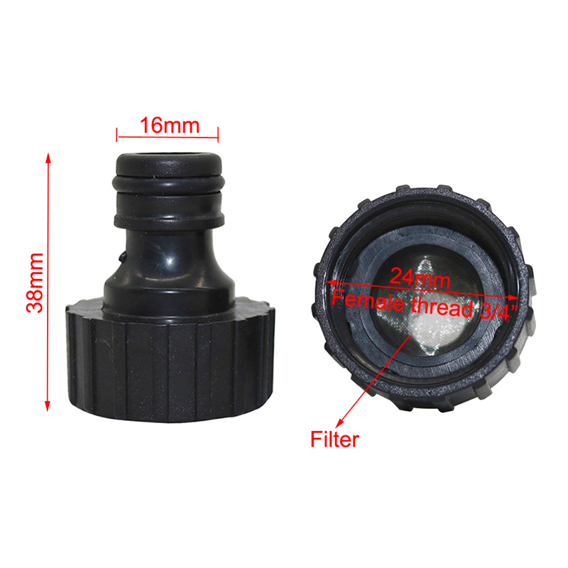 3/4 " kran hurtigkobling med filter vannrør kobling vaskemaskin armaturer slange kran kobling kran skjøt 5 stk.