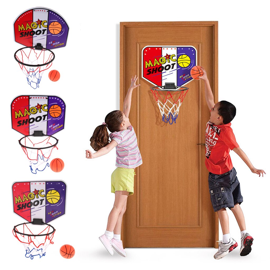 Kinderen Slaapkamer Indoor Mini Basketbal Speelgoed Set Bevat Bal Pomp Hoepel