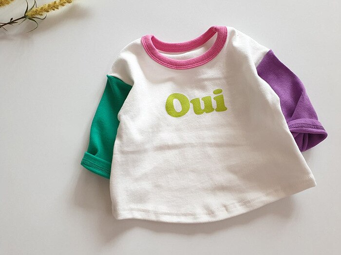 Ropa deportiva para bebé niña, camiseta de dibujos animados, ropa para niña recién nacida, top de manga larga para niño pequeño: Multicolor / 24 meses