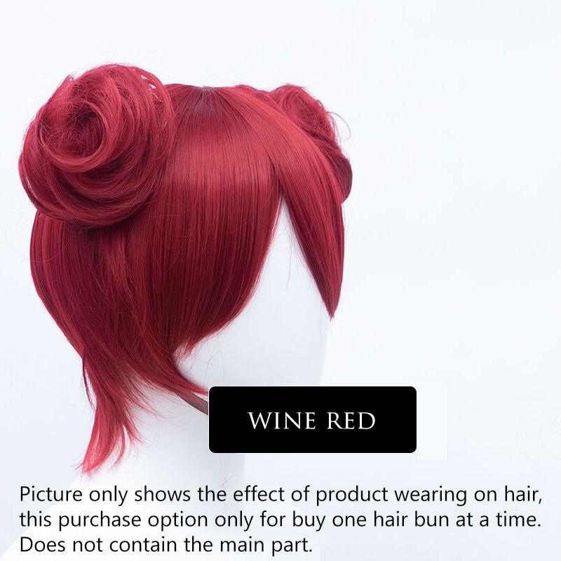 Postiche Synthétique à réinitialisation pour Femme, Chignon, Rose, Rouge, Blonde, Bleu, Extension de Cheveux, Accessoires de Cosplay: T27/30/4 / 1 PC