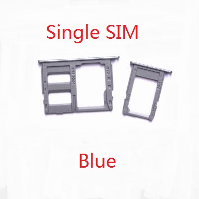 Tarjeta SIM para Samsung Galaxy J3, J5, J7 /J330, J530, J730F, accesorios de adaptador de soporte de ranura para tarjeta SIM, novedad Sencillo/Doble: Single SIM Blue