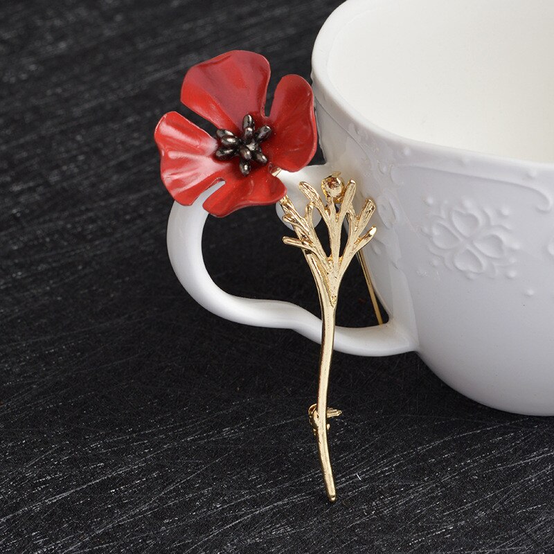 Personality Red Flowers Gold Silver GunBlack Alloy Tie Clip Men West Accessories Jewelry Accessories