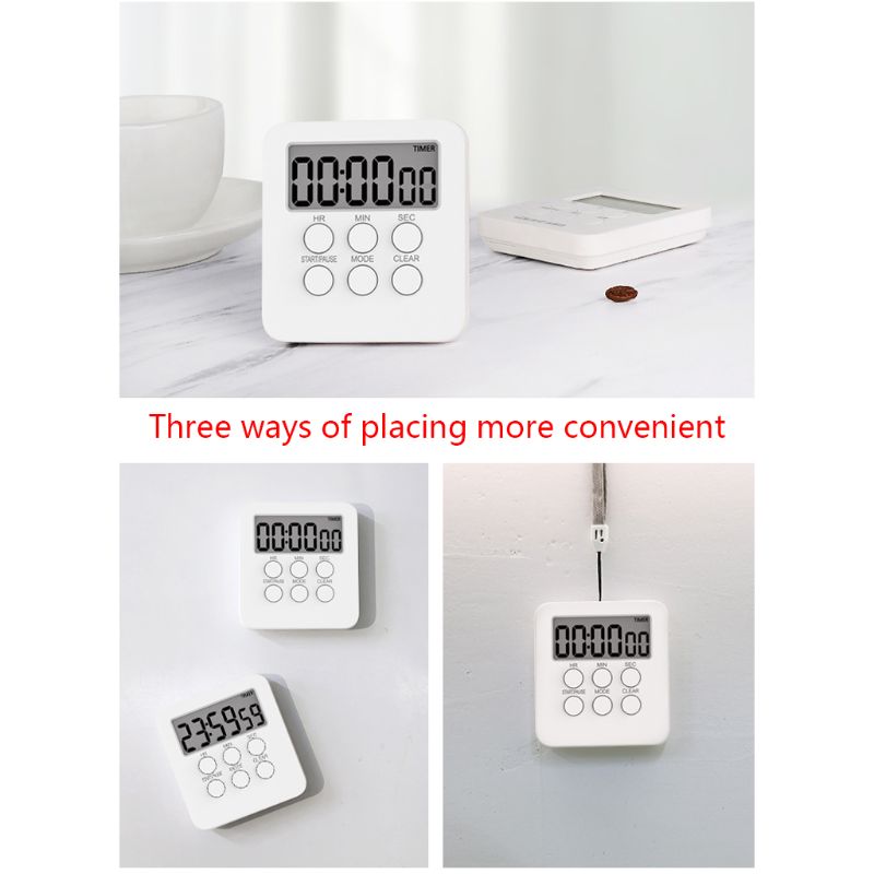 Multifunctional LCD Digital Kitchen Timer Count Down Up Alarm Clock Home Cooking 831B