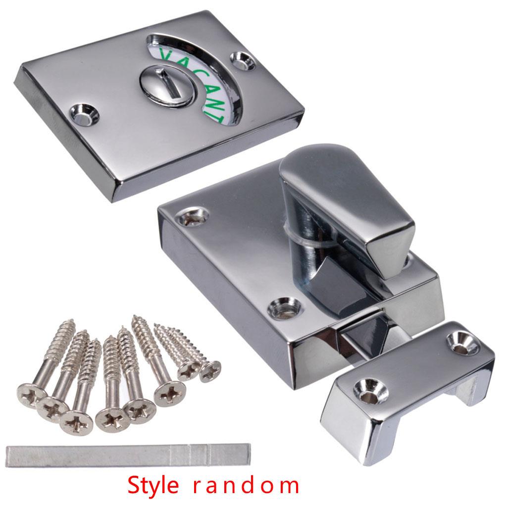 Door Lock Household Replacement Indicator Lock Bolt Fixed Brushed Or Chromed Bathroom Toilet Door Lock Handle Random: Default Title