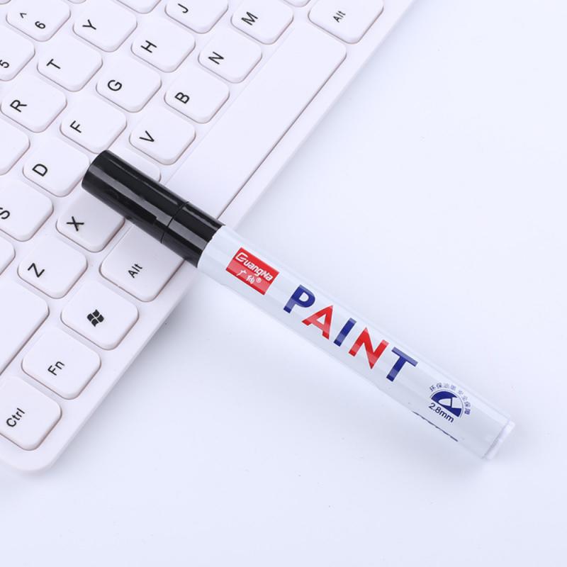 12 farben Farbe Marker Stift Wasserdichte Auto Reifen Reifen Lauffläche CD Metall dauerhaft Farbe Marker Ölige DIY Kunst Marker Kuli: Schwarz