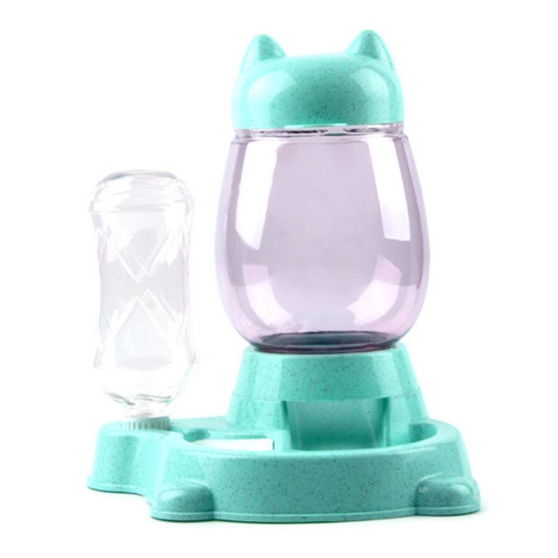 2 in 1 2.2l huisdier automatische voerbak hond kat 528ml drinkbakken grote capaciteit voerdispenser voor huisdier kat hond: Groente