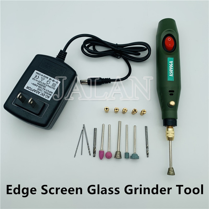 Mini Elektrische Handheld Schleifer-Werkzeug Bausatz Rand Bildschirm Glas SchäHöhle Schneiden Polieren Bohrer LCD Anzeige Kleber Reinigung Reparatur