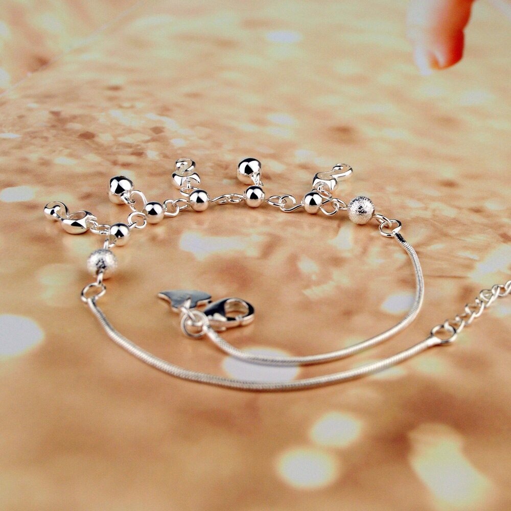 Sommer schmuck frauen silber fußkettchen 925 Sterling silber knöchel Armbinde kühlen sandalen fußkettchen Strand Party Zubehör Pulseira