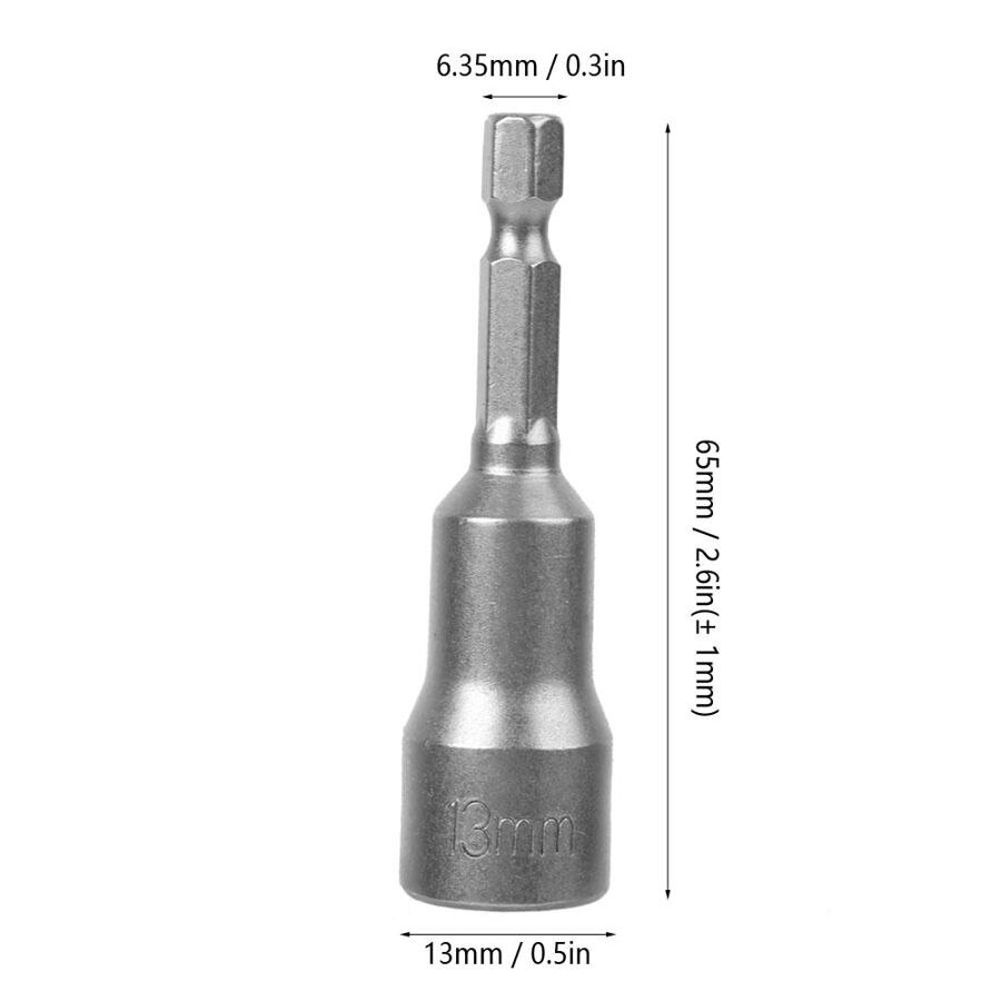Tool Set 5pcs Magnetic Hex Socket Tool Steel Electric Screwdriver Magnetic Drill Bit Adapter 13mm set tool