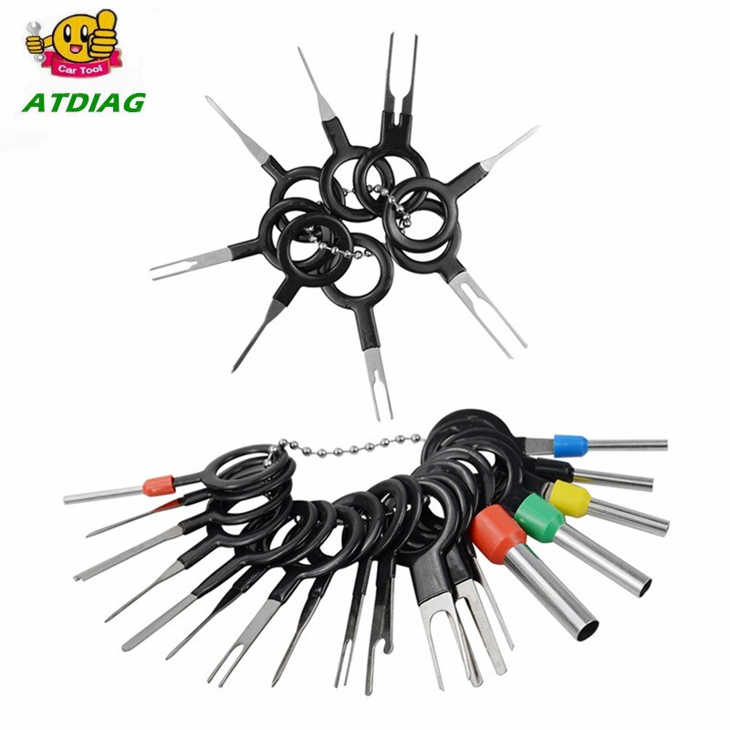 26pcs Car Terminal Removal Kit Wiring Crimp Connector Pin Extractor Puller Terminal Ejector Plug Repair Pin Tool