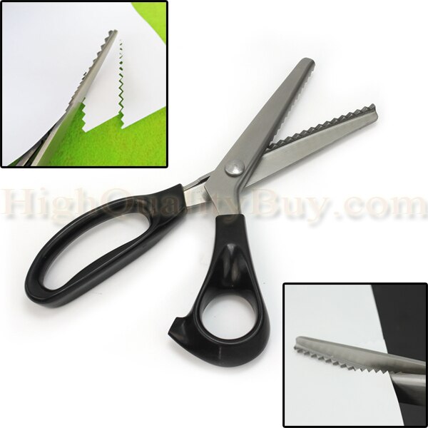 Jocaluyia Serrated Scalloped Edge Pinking Shears, Multifunction Stainless Steel Shears Tailor Scissors, Professional Zig-Zag Cut Scissors, Sewing