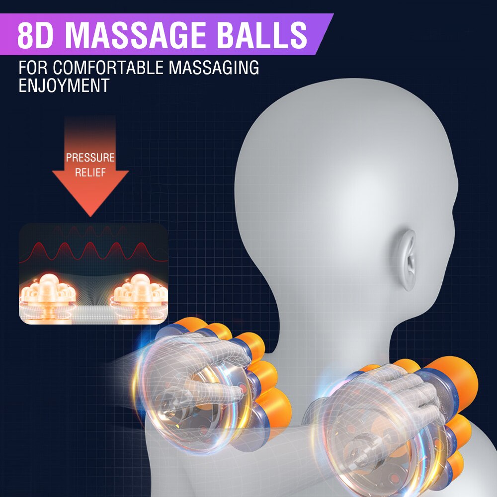 Masseur électrique de cou, oreiller chauffant pour Massage des épaules et du dos, coussin masseur de tête et de dos, équipement de soins de santé