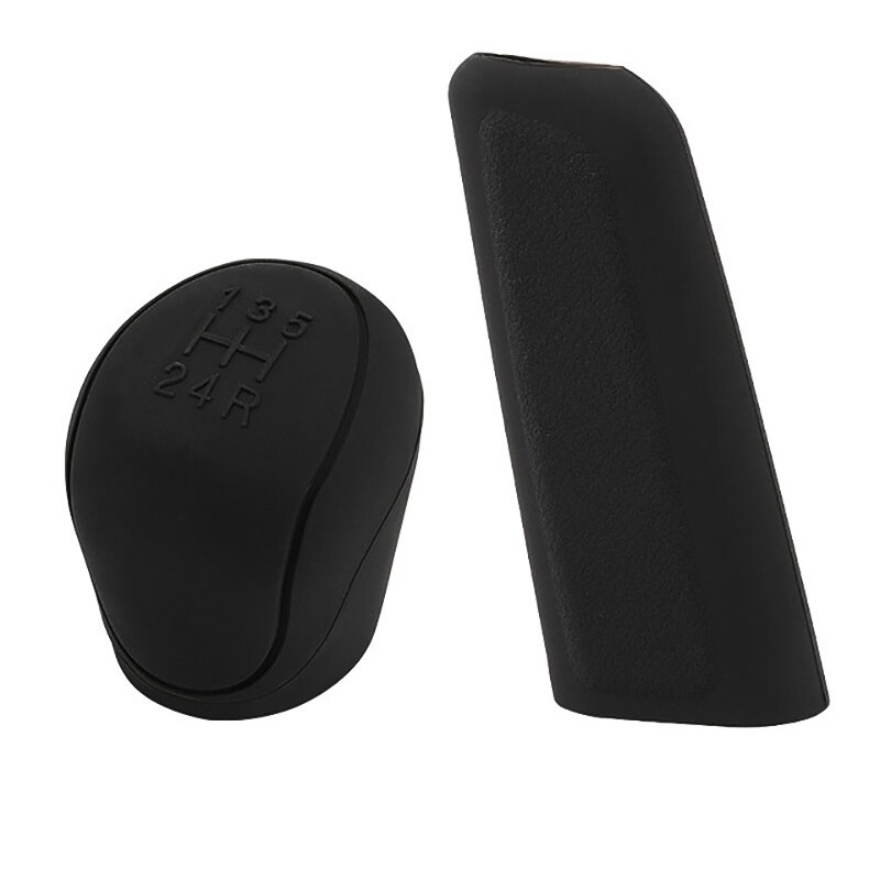 Pomo de palanca de cambios de silicona para coche, cubierta de perilla de freno de mano, funda protectora de piel, estilo de coche