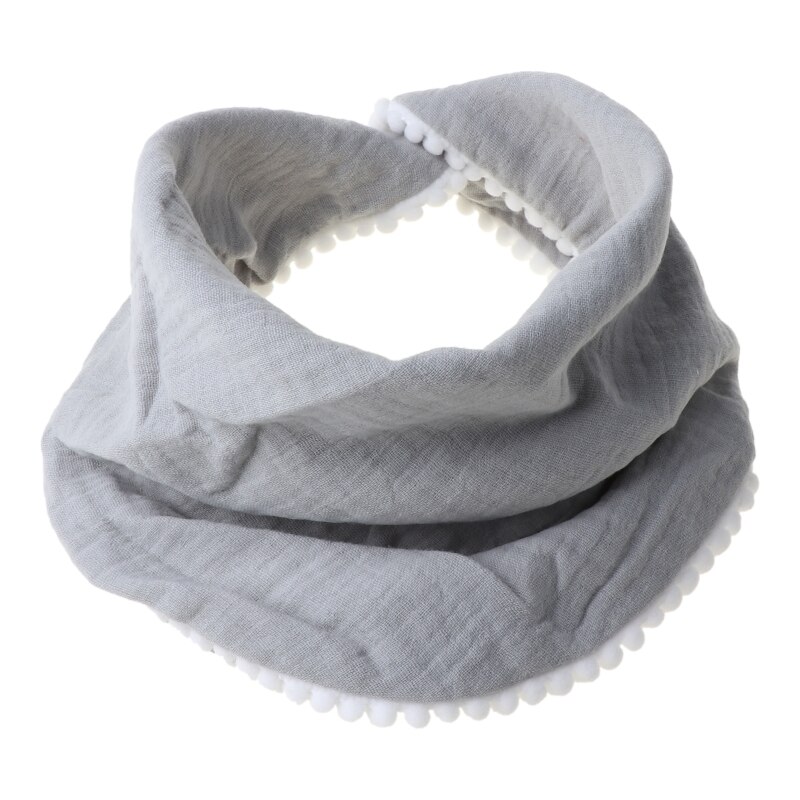 Baberos de algodón para bebé recién nacido, borla, toalla de alimentación de Saliva, triángulo de doble capa, bufanda